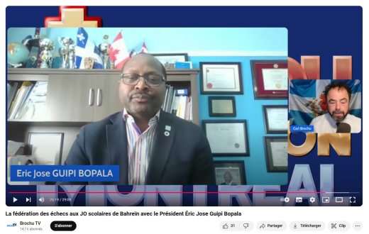 Entretien en direct avec Éric Bopala, vice-président de l'AIDEF, sur Brochu TV