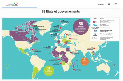 Liste des 93 États et gouvernements membres de plein droit, membres associés et observateurs de l’Organisation internationale de la Francophonie