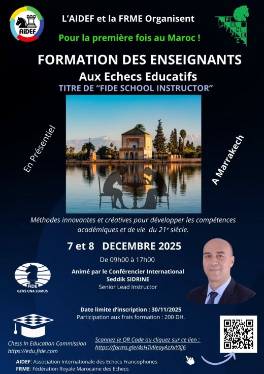Cours de Préparation des Enseignants pour le Titre de