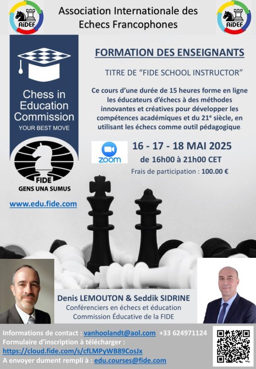 Cours de Préparation des Enseignants pour le Titre de