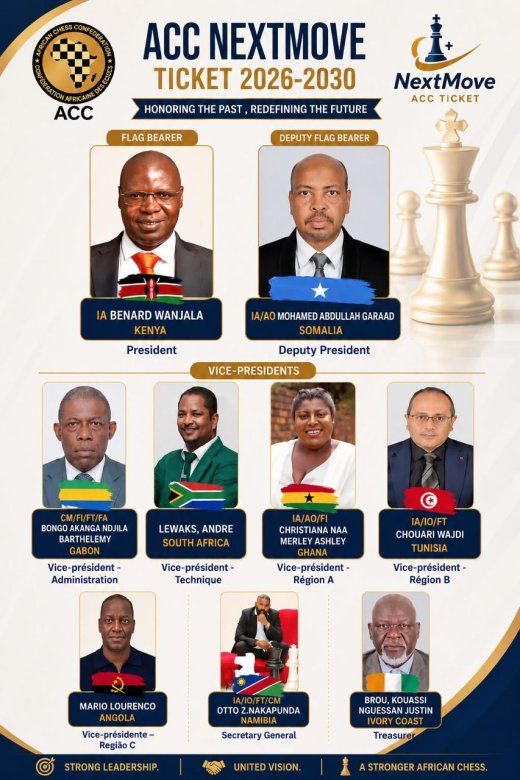 L’AIDEF félicite Benard Wanjala, nouveau président de la Confédération Africaine des Échecs